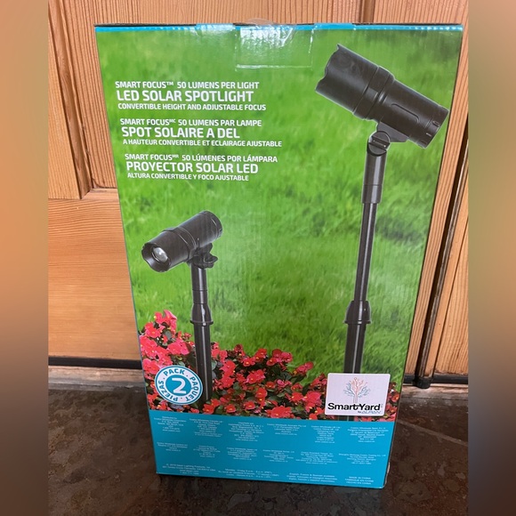 Solar LED Spotlight Solar Lights for Yard 2-pack - Picture 2 of 4